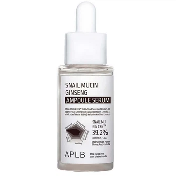 Антивозрастная ампульная сыворотка с муцином улитки и женьшенем APLB Snail Mucin Ginseng Ampoule Serum 40 мл