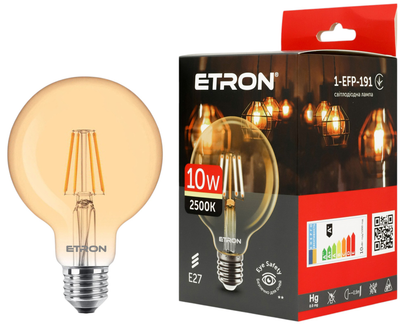Светодиодная лампа ETRON G95 10W E27 2700K 1-EFP-191