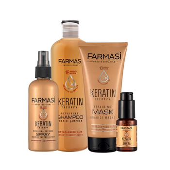 Набір "Кератиновий догляд" 4 одиниці, Keratin Therapy Farmasi + пакет