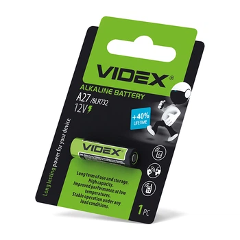 Батарейка щелочная Videx А27 1шт BLISTER CARD (А27 1B) 24237