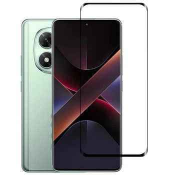 Защитное стекло Fiji Premium для Poco X7 закругленные края и полная проклейка черный