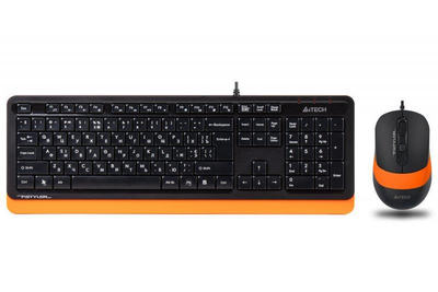 Комплект дротовий A4Tech F1010 USB Black/Orange (4711421943093)