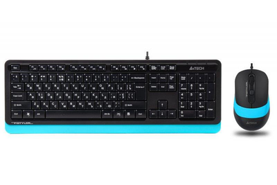Комплект (клавіатура + миша) A4Tech F1010 Black/Blue USB (4711421943161)