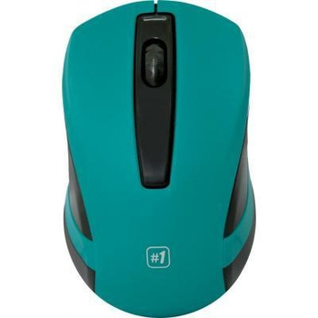Мишка бездротова Defender #1 MM-605 Nano Black Green (52607) стандартна оптична 1200dpi 3кн+1кол 2xAAA радіо USB-нано ресівер чорний з зеленим