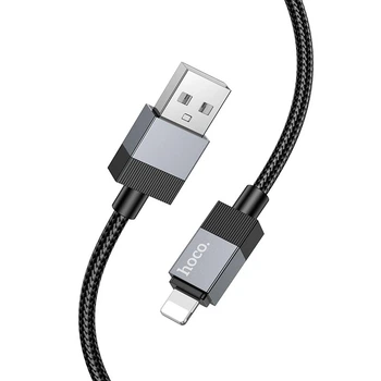 Кабель Hoco Lightning Honorific charging data cable X110 |1m, 2.4A| чорний