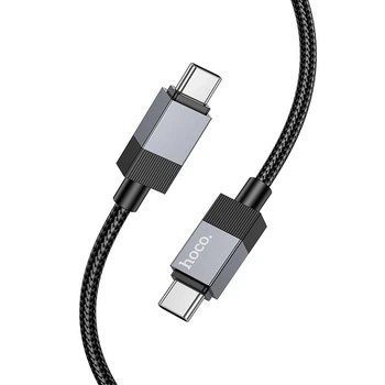 Кабель Hoco Type-C to Type-C Honorific charging data cable X110 |1m, 60W| чорний