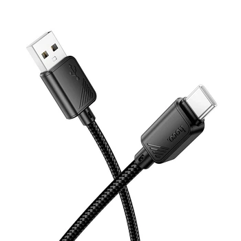 Кабель Hoco Type-C Beneficio charging data cable X113 |1m, 3A| чорний