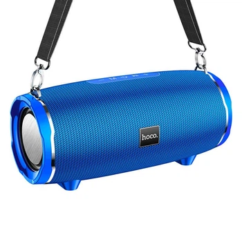 Портативная беспроводная Bluetooth колонка акустика Hoco HC5 2x15W, 3.5Hours, BT5.0, AUX, FM, TF, USB, 3600mAh Blue