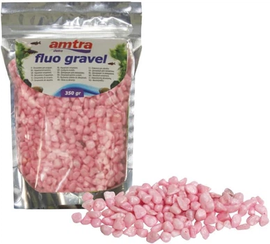 Грунт для аквариума керамические камни розовые Amtra Fluo Gravel Pink 350 г