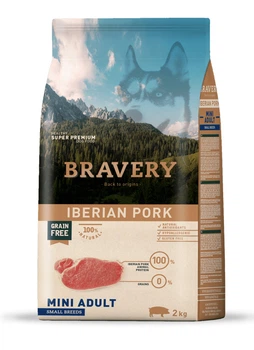 Сухой корм BRAVERY Iberian Pork Mini Adult для собак малых пород с иберийской свининой 2 кг