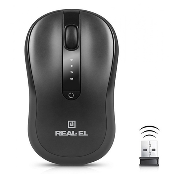 Миша бездротова REAL-EL RM-450W Black Чорний 25402