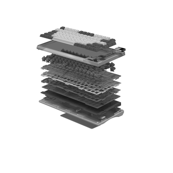 Клавіатура бездротова Motospeed Darmoshark K8 Gateron Silver Pro Black-Blue (dmk8bgspro) Клавіатура 36115