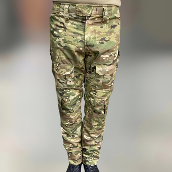Штани військові Yakeda Combat, Мультикам, розмір 3XL, з пазами під наколінники