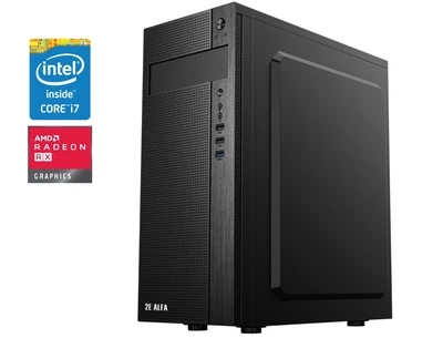 Игровой ПК 2E Alfa 2E-E185-400 Tower / Intel Core i7-4790K (4 (8) ядра по 4.0 - 4.4 GHz) / 24 GB DDR3 / 128 GB SSD + 500 HDD / AMD Radeon RX 580, 4 GB GDDR5, 256-bit / 600W б/у