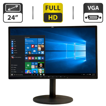 Монитор Fujitsu Displays B24-8 TS Pro / 24" (1920x1080) IPS / USB-Hub, VGA, DVI, HDMI / Встроенные колонки 1x 4W б/у