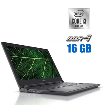 Ноутбук Fujitsu LifeBook E5510 / 15.6" (1920x1080) IPS / Intel Core i3-10110U (2 (4) ядра по 2.1 - 4.1 GHz) / 16 GB DDR4 / 256 GB SSD / Intel UHD Graphics / WebCam б/у
