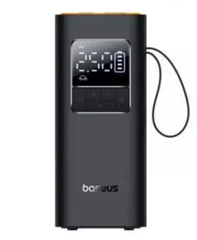 Автомобільний компресор Baseus Super Mini Pro Series Inflator Pump, 4000mAh, 50W, 2.5 bar, портативний, на акумуляторі, з ліхтарем