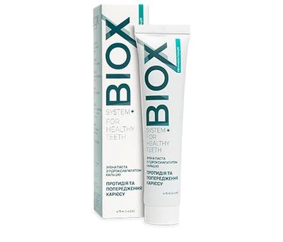 Зубна паста Biox Гідроксиапатит кальцію попередження карієсу 75 мл
