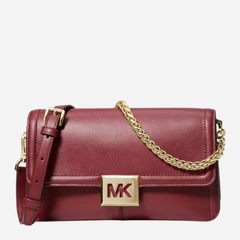 Сумка кросс-боди через плечо женская из искусственной кожи средняя Michael Kors 296041804 Бордовая (1159825347)
