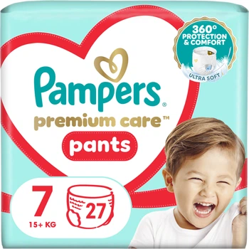 Подгузники-трусики Pampers Premium Care Pants Размер 7 15+ кг 27 шт (8006540807026)
