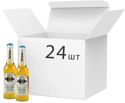 Упаковка пива Warsteiner Extra світле фільтроване 0.33 л x 24 шт. (4000856004166)