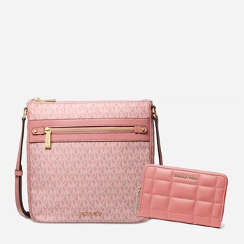 Набір (сумка + гаманець) жіночий Michael Kors 89967164 Рожева (1159827224)