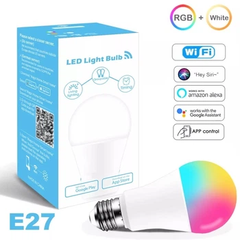 Wi-Fi світлодіодна лампочка RGB | Е27 | 15 Вт