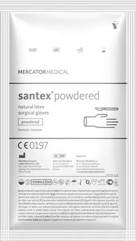 Рукавички хірургічні Mercator Medical Santex Припудрені 8.0 Кремові 1 пара (2 шт)
