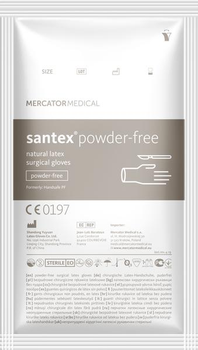 Рукавички хірургічні Mercator Medical Santex Неприпудрені 8.5 Кремові 1 пара (2 шт)
