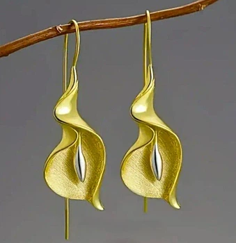 Женские сережки Калла jewelry Золотистый