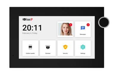 IP-відеодомофон BAS-IP AZ-07L 7'' IPS SIP PoE Android, Black