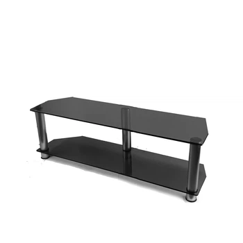 Тумба из стекла под телевизор Commus Меридиан New Mini gray-met (1100х350х374)