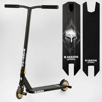 Самокат трюковий Т-50615 Best Scooter "Warrior", HIC-система, ПЕГИ, алюмінієвий диск та дека, колеса PU, d=120 мм, ширина керма 58 см