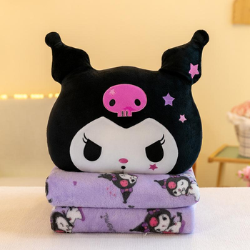 Подушка декоративная "Kuromi" с пледом