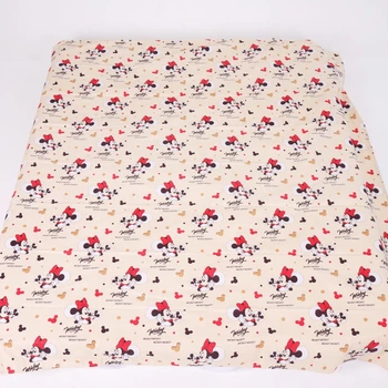 Простынь на резинке Бязь Creamy Mickey 80*190 высота 25 см