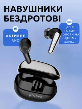 Бездротові навушники Proove Blitz TWS із технологією активного шумозаглушення ANC