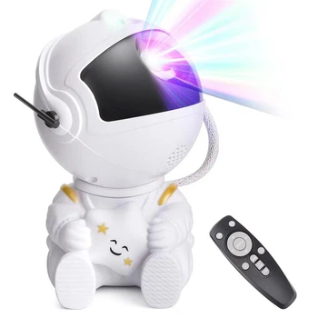 Лазерный ночник-проектор звездного неба Astronaut 3(малый,белая звездочка) Projector Lamp c Пультом высотой 12,5 см White