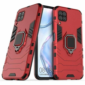 Чохол Iron Ring для Huawei P40 Lite протиударний бампер з підставкою Red