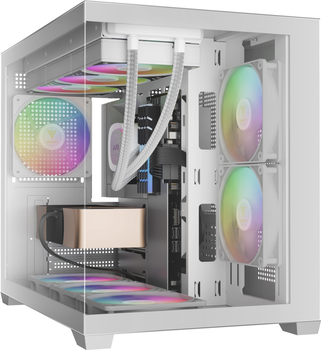 Корпус Gamdias AURA GC10M ARGB WH Micro-Tower PC Case