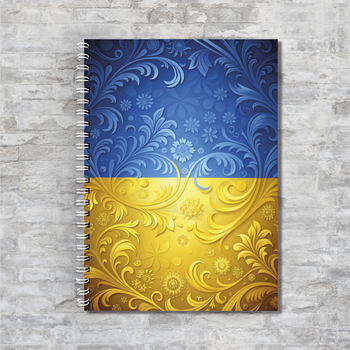 Блокнот Наша страна А5 на пружине 50 чистых листов бумага 80 г/м² ENTERSTORE (art. NTB-UKR-2514a5)