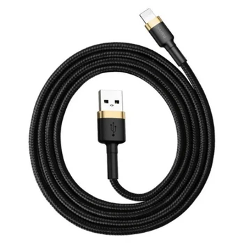 Кабель Baseus Cafule Cable Lightning – USB 1.0 м 2 A Black-Gold (CALKLF-BV1)