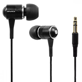 Проводные вакуумные наушники AWEI ES-Q3, 3.5mm, 1.2m, black