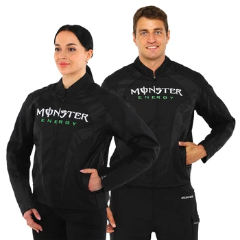 Мотокуртка текстильная с аэродинамическим горбом MONSTER MS-5528-G 2XL черный