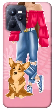 Чохол Demsky Girl and corgi для Realme C35