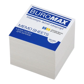 Блок белой бумаги для записей Buromax 90х90х80мм 1000 листов (BM.2276)