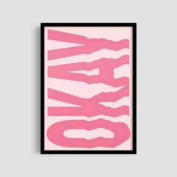 Постер Roomy "Okay Pink" Без рамки A4 (29.7x21 cm)