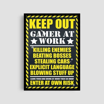Постер Roomy "Gamer" Черная рамка с антибликовым стеклом A3 (42x29.7 cm)