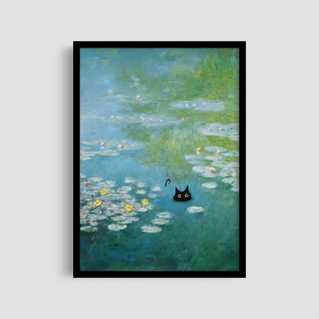 Постер Roomy "Cat In Water" Без рамки A4 (29.7x21 cm)