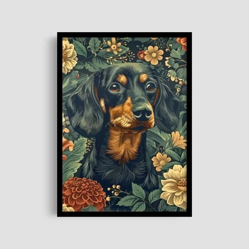 Постер Roomy "Black Dog" Белая рамка с глянцевым стеклом A4 (29.7x21 cm)