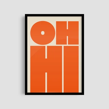Постер Roomy "Oh Hi" Чорна рамка з антибліковим склом A4 (29.7x21 cm)